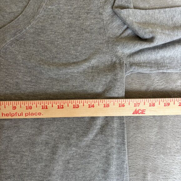 Quince Cashmere Blend V Neck Sweater Womens Small Gray Organic Cotton - Picture 5 of 7